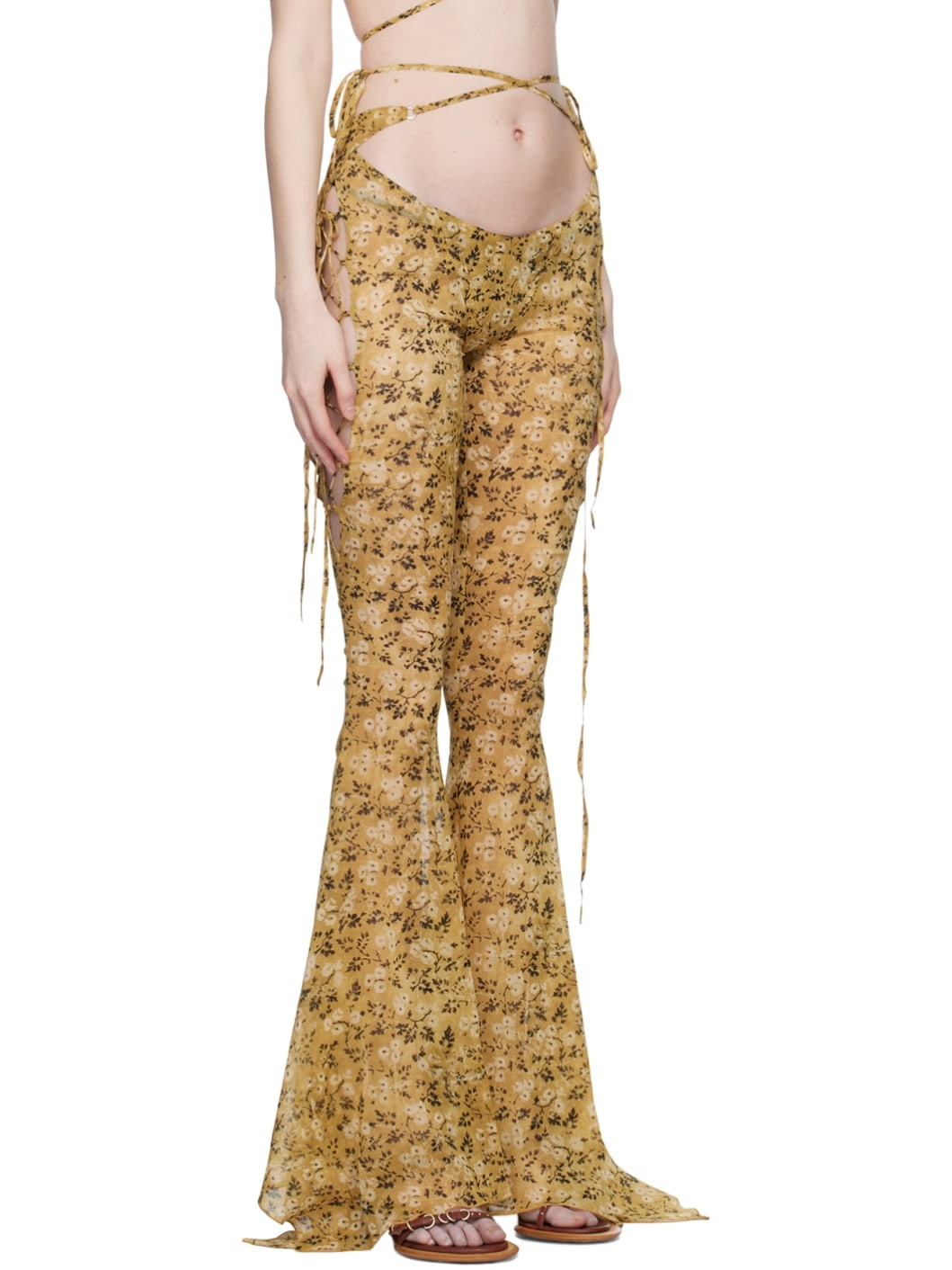 Beige Glimmer Trousers - 2