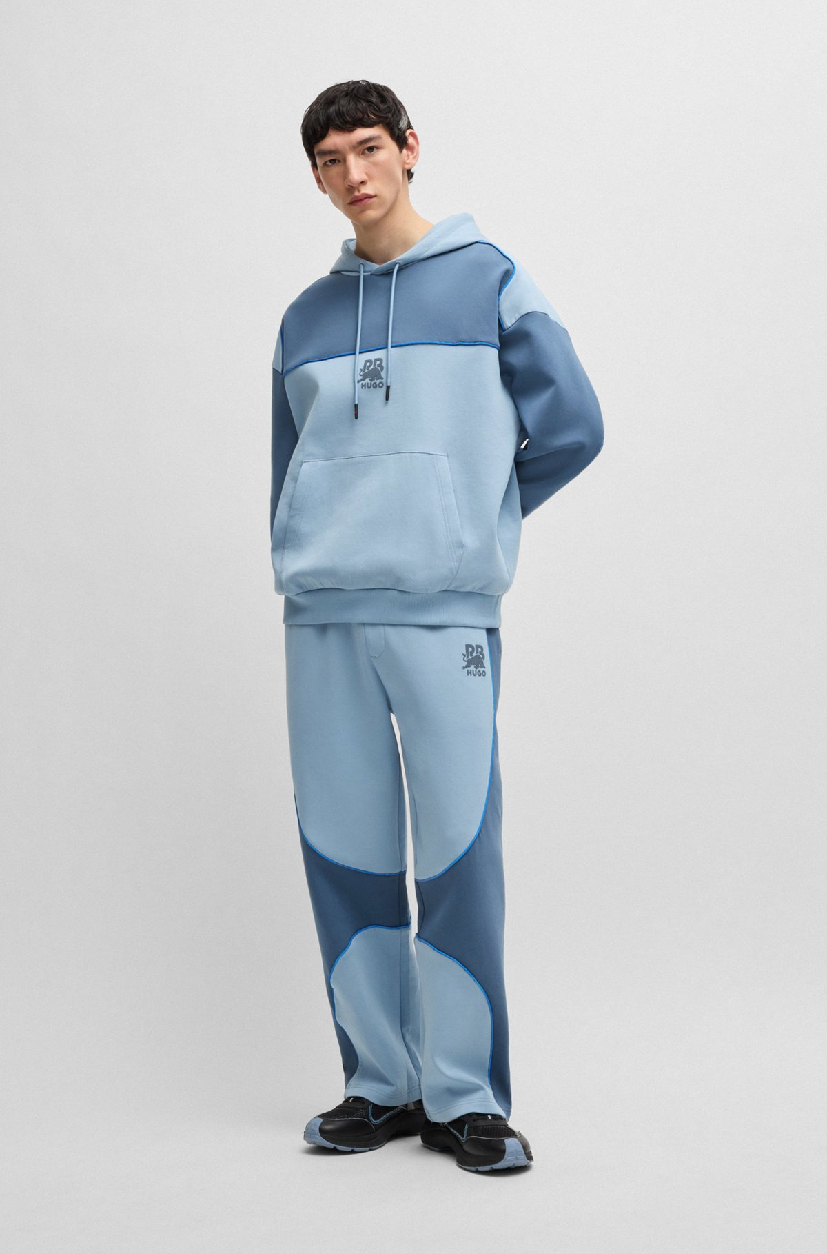 HUGO X RB HOODIE WITH PIPING DETAILS - 4