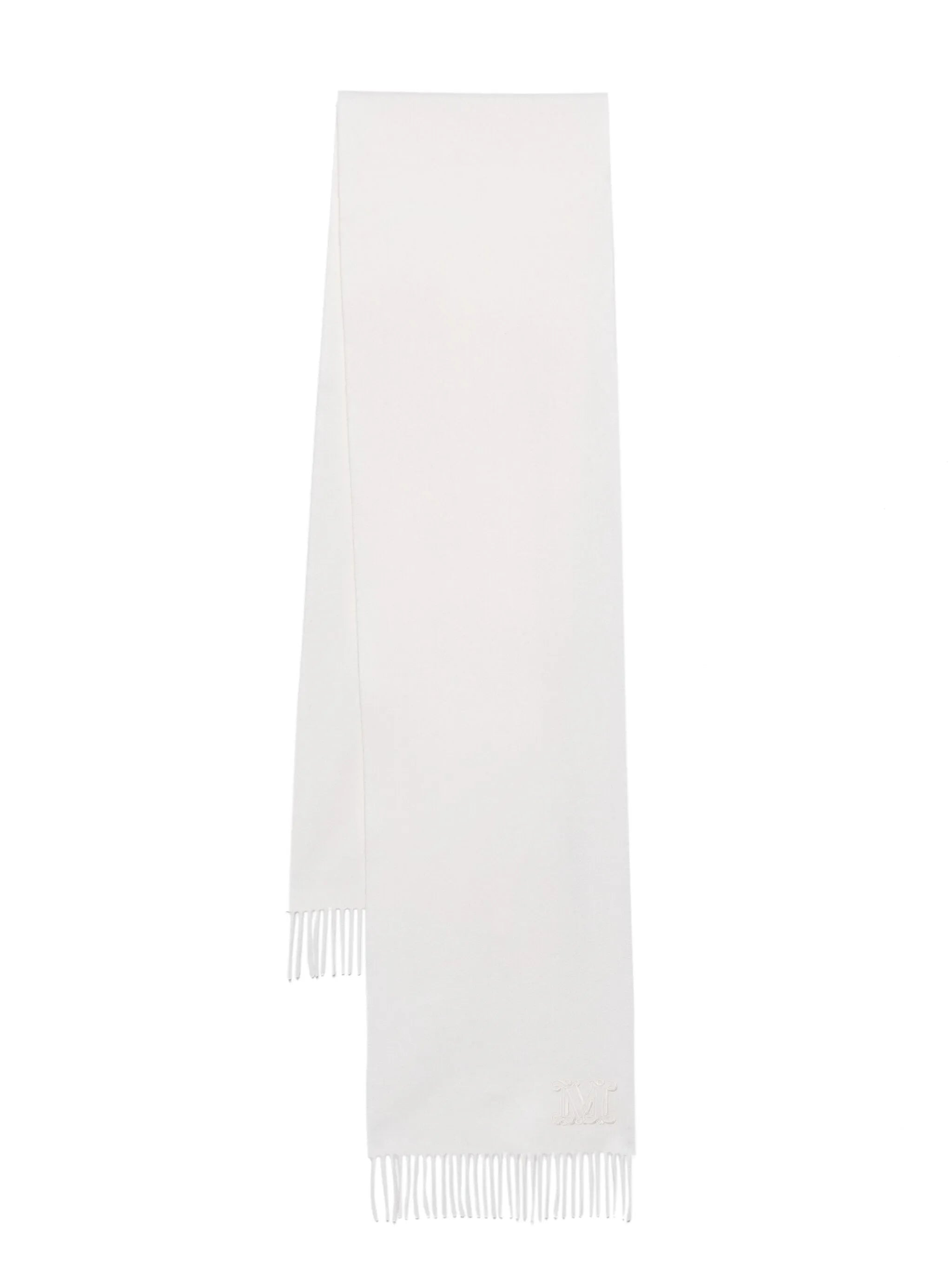 Max Mara Ivory Cashmere Scarf - 1