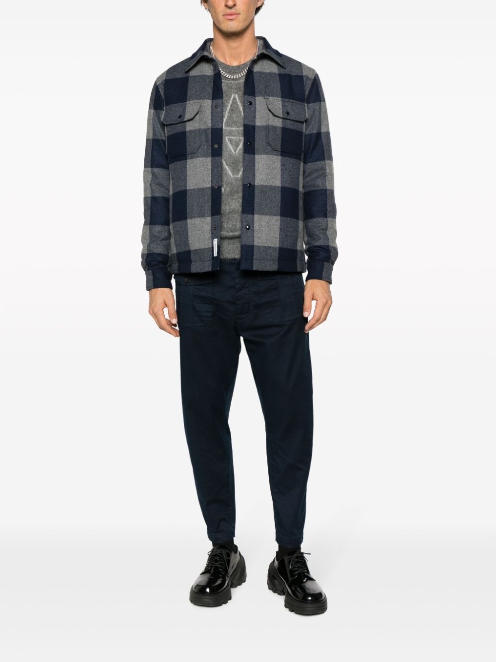 slim-cut cargo trousers - 2