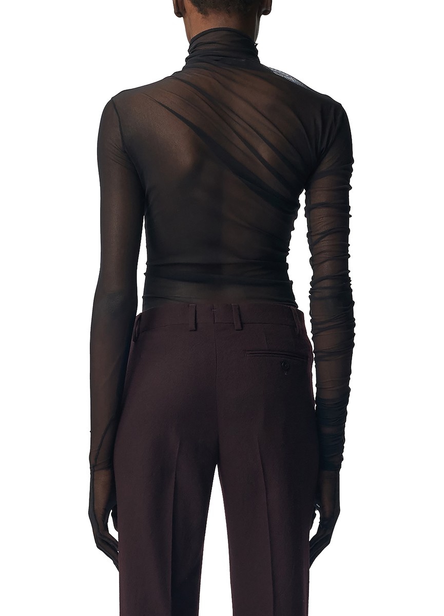 Xenia Draped T-Shirt With Gloved Long Sleeves - 7