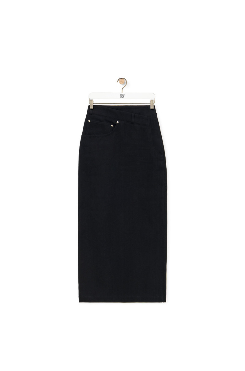 Deconstructed skirt in denim 1
