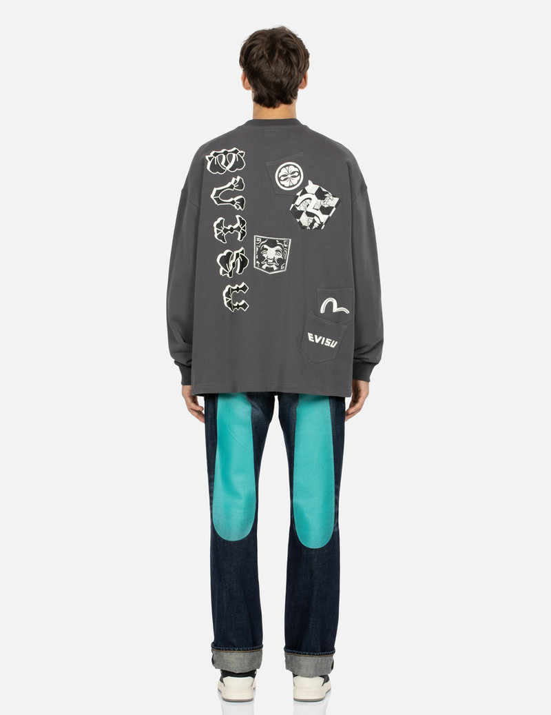 DAICOCK PRINT BAGGY FIT DENIM JEANS #2000 5