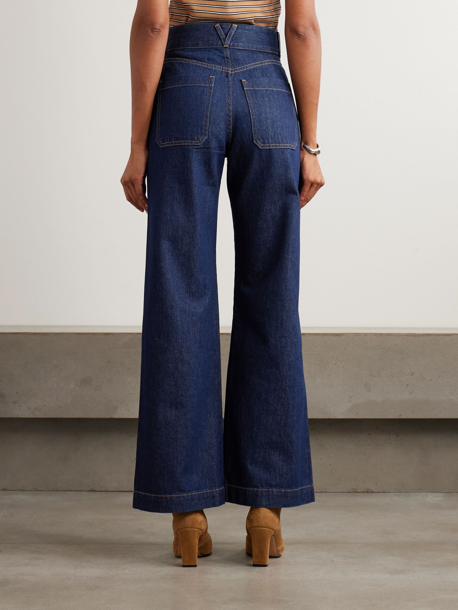 Taylor high-rise wide-leg jeans Dark denim - 4
