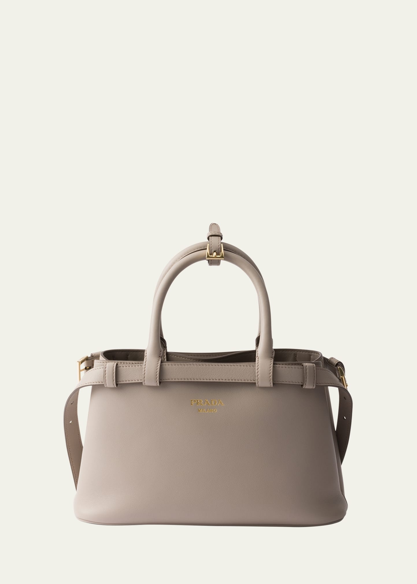 Small Grain Leather Top-Handle Bag - 1