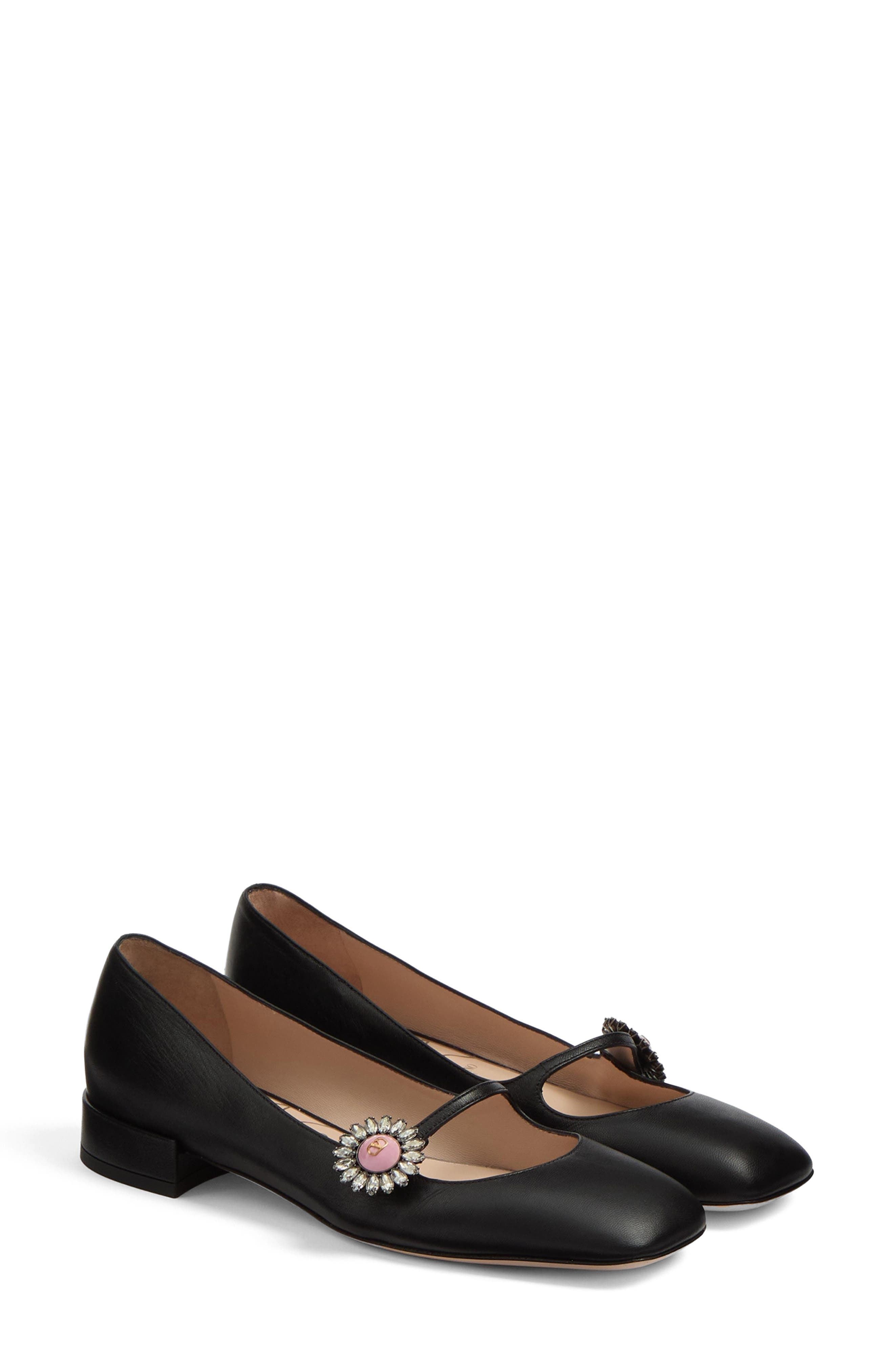 Valentino Garavani Preshoes Ballerina Pump in 9Tj Nero/crystal/rosa at Nordstrom - 1