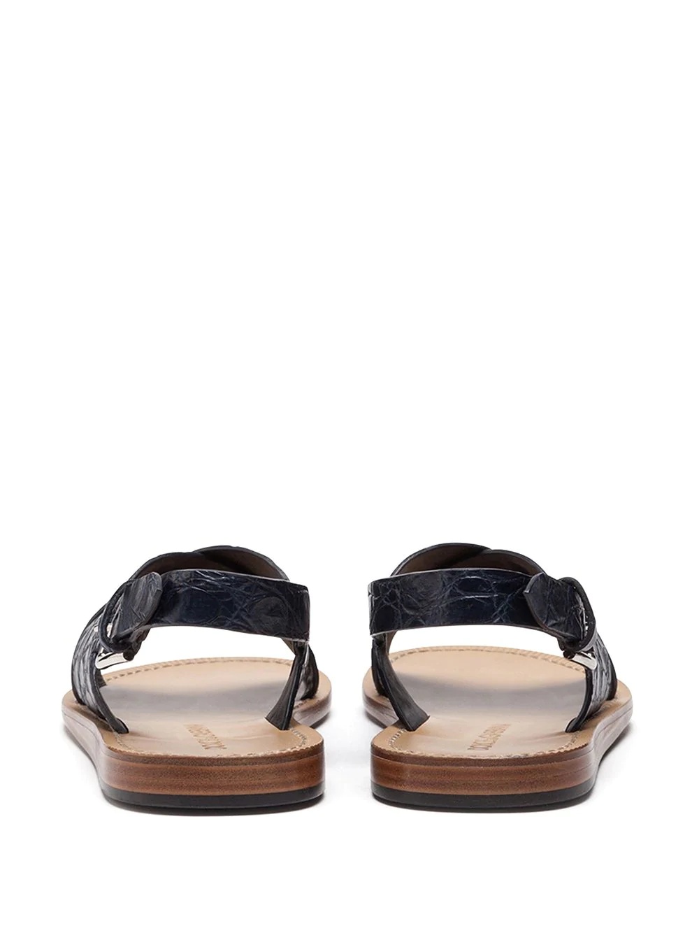 crocodile effect interwoven sandals - 3