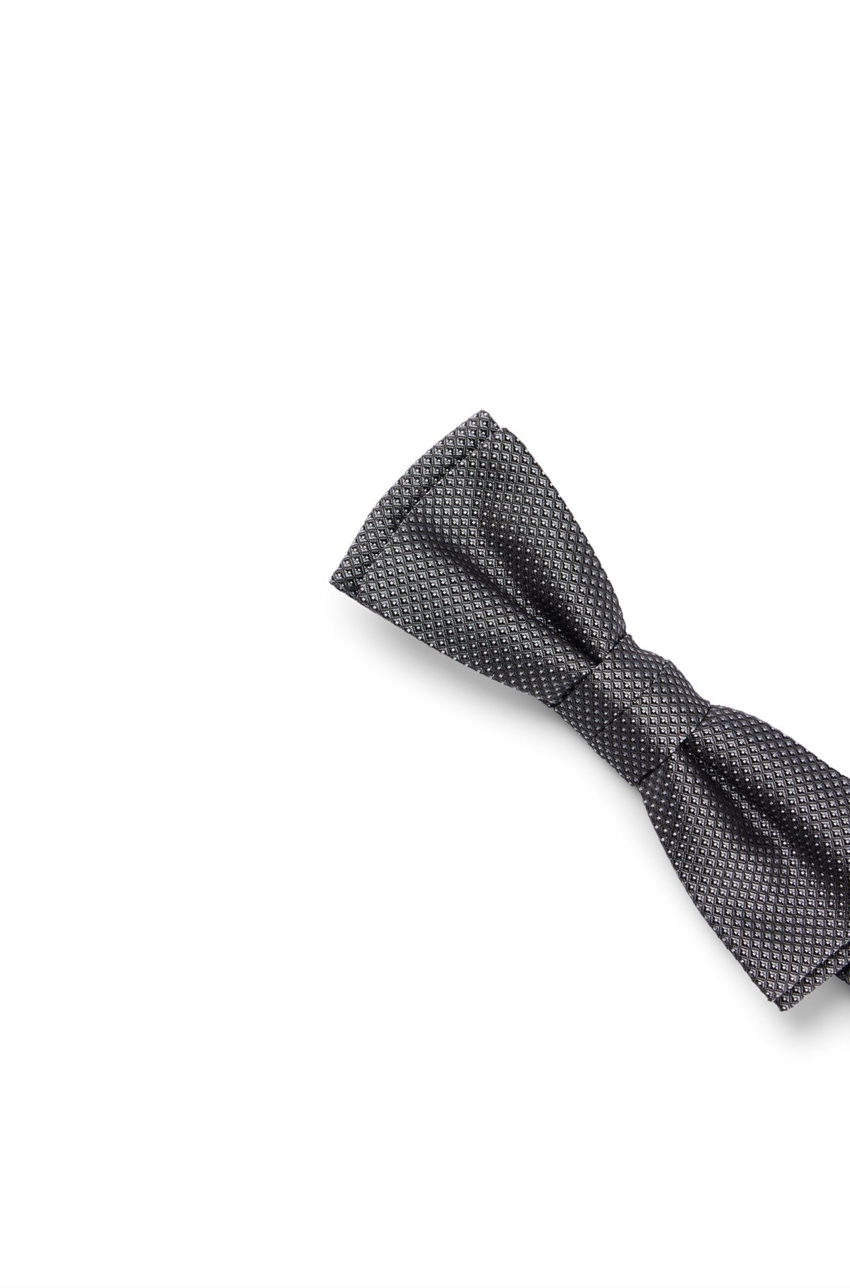 ITALIAN-MADE BOW TIE IN MICRO-PATTERN SILK JACQUARD - 4