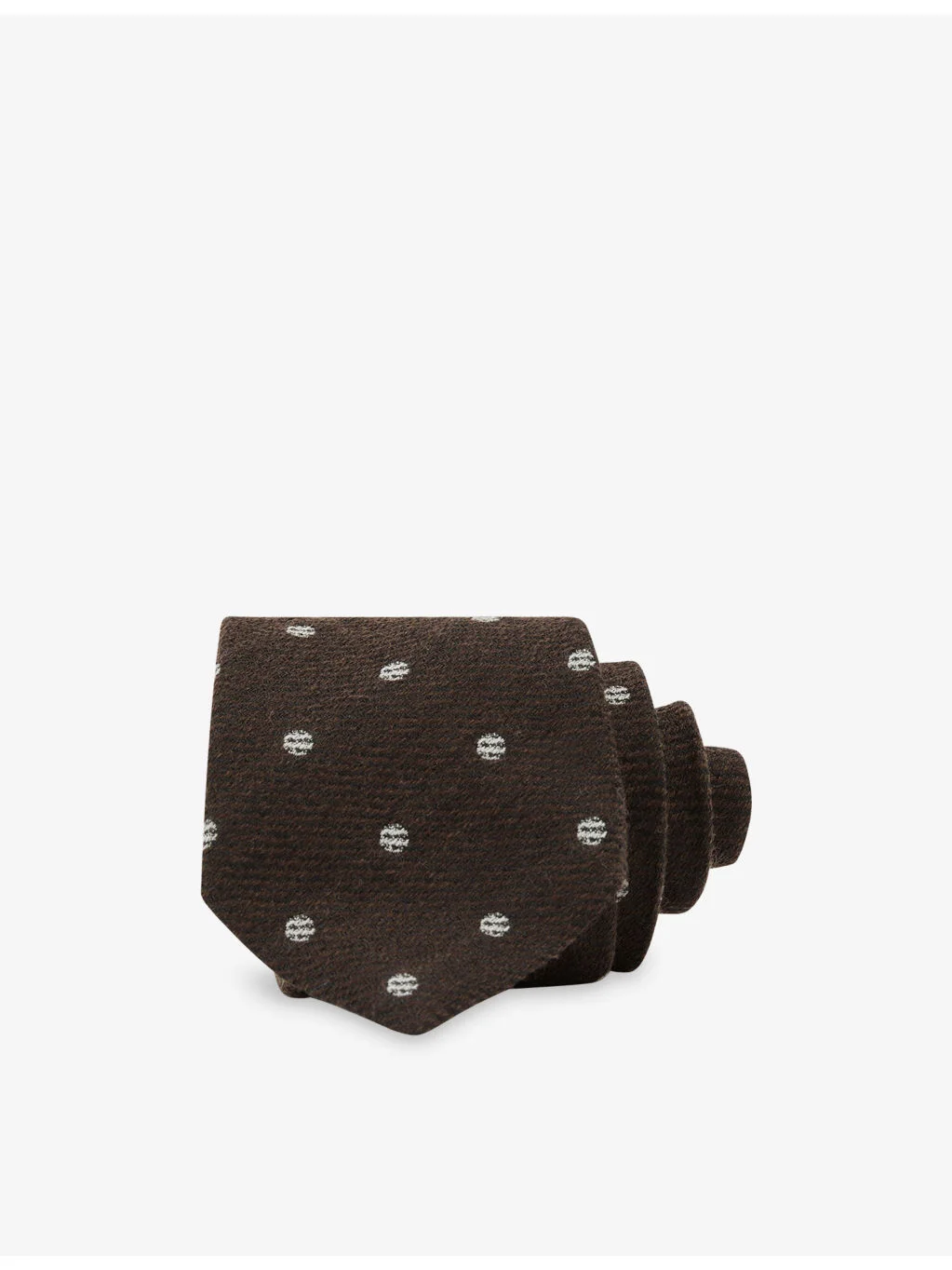 Rocco Textured Polka-Dot Wool-Silk Tie - 1