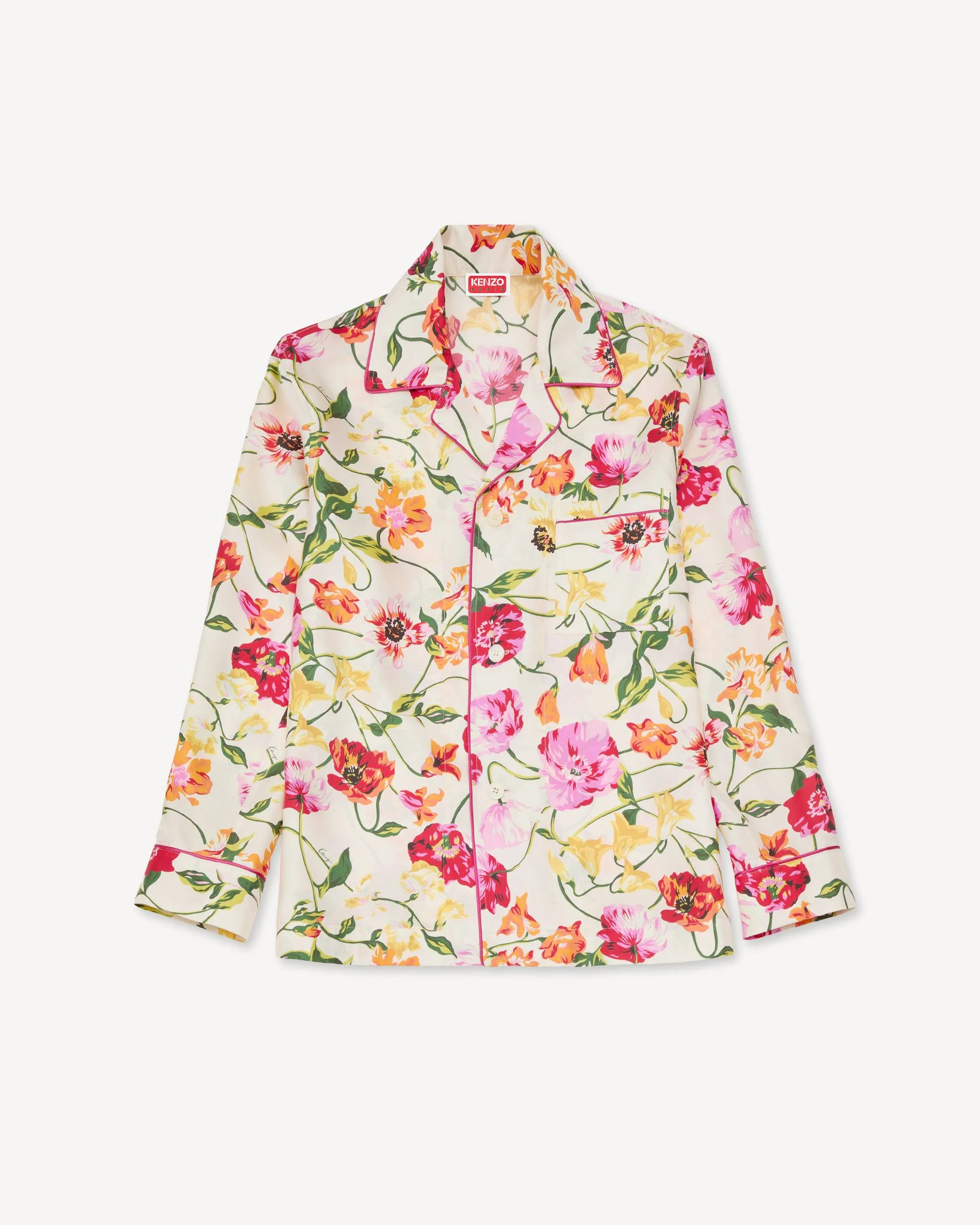 'KENZO Wildflower' pyjama shirt in silk - 1