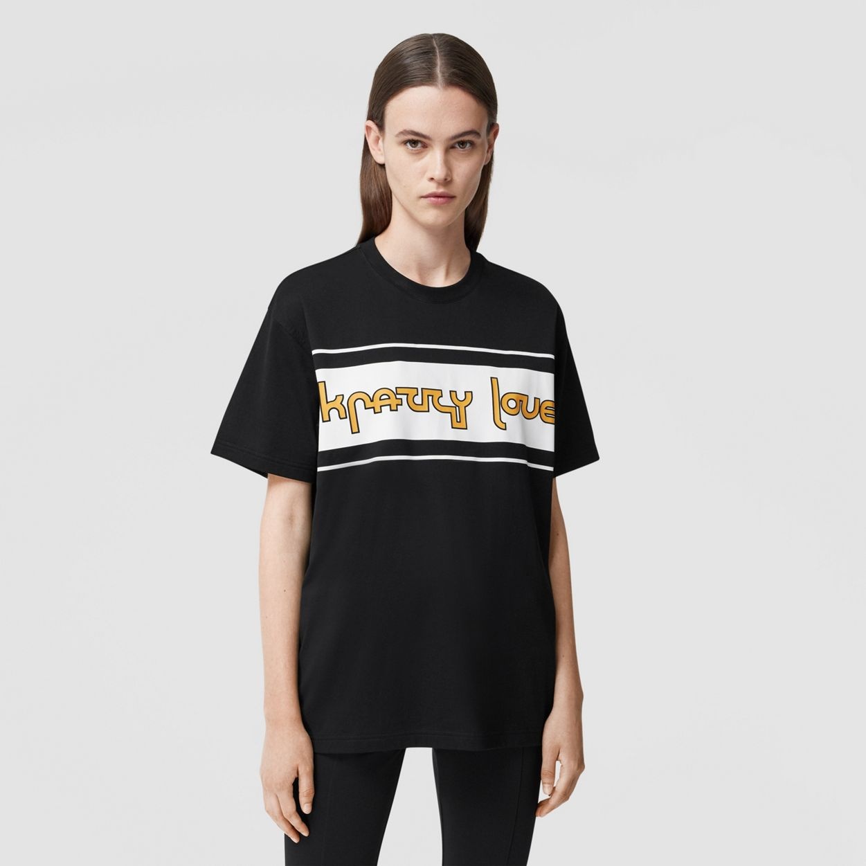 Slogan Print Cotton Oversized T-shirt - 6