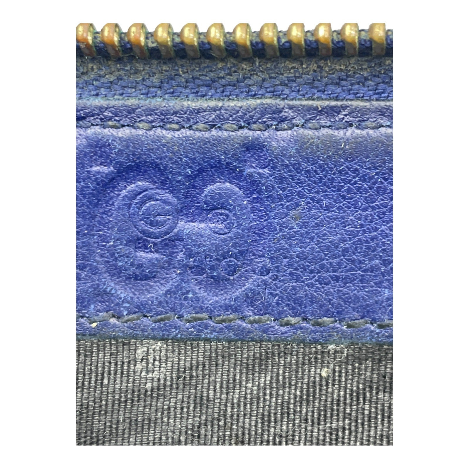 Gucci Compact Zip Wallet - Blue Guccissima Leather - 6