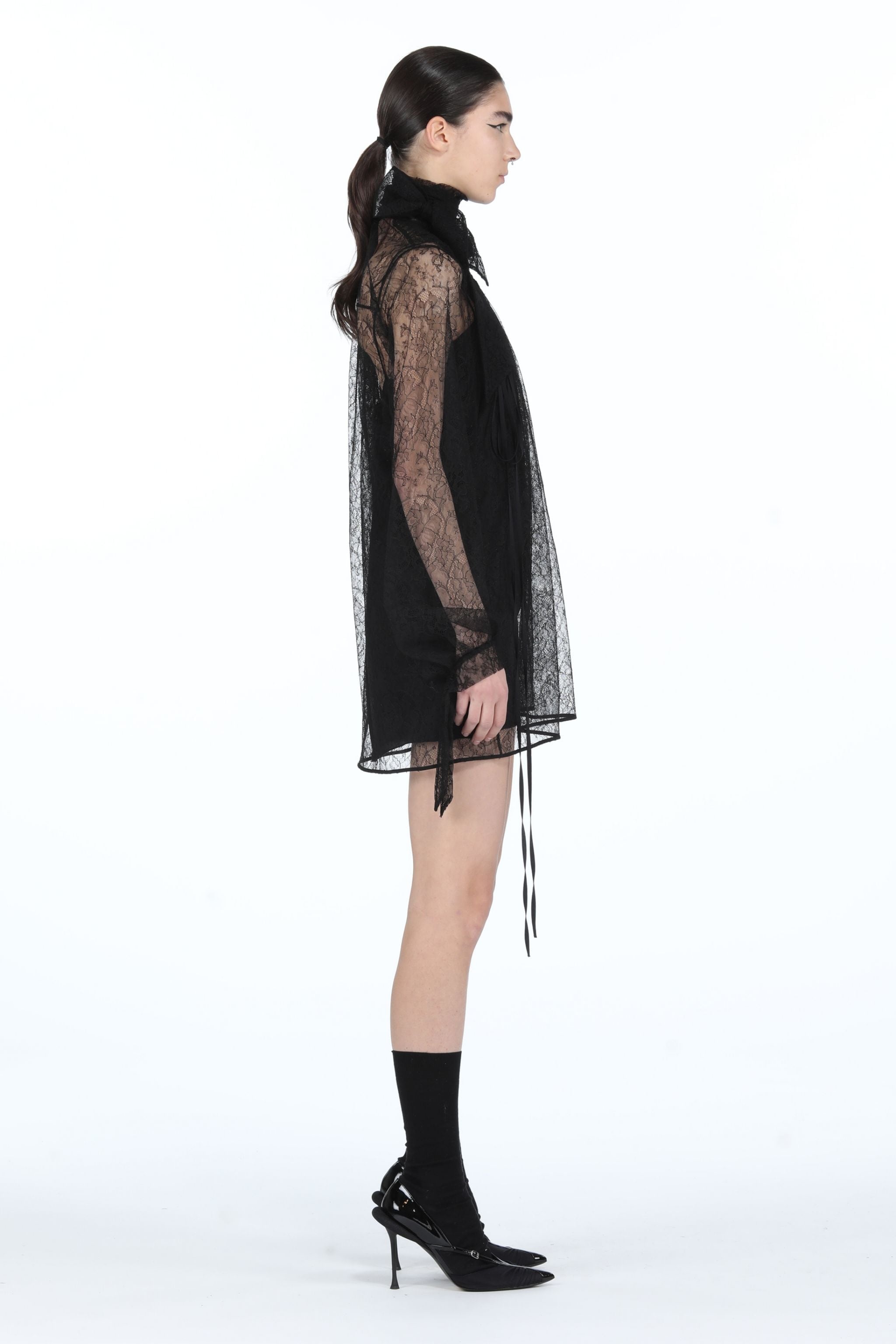 DRAWSTRING MINI DRESS - 3