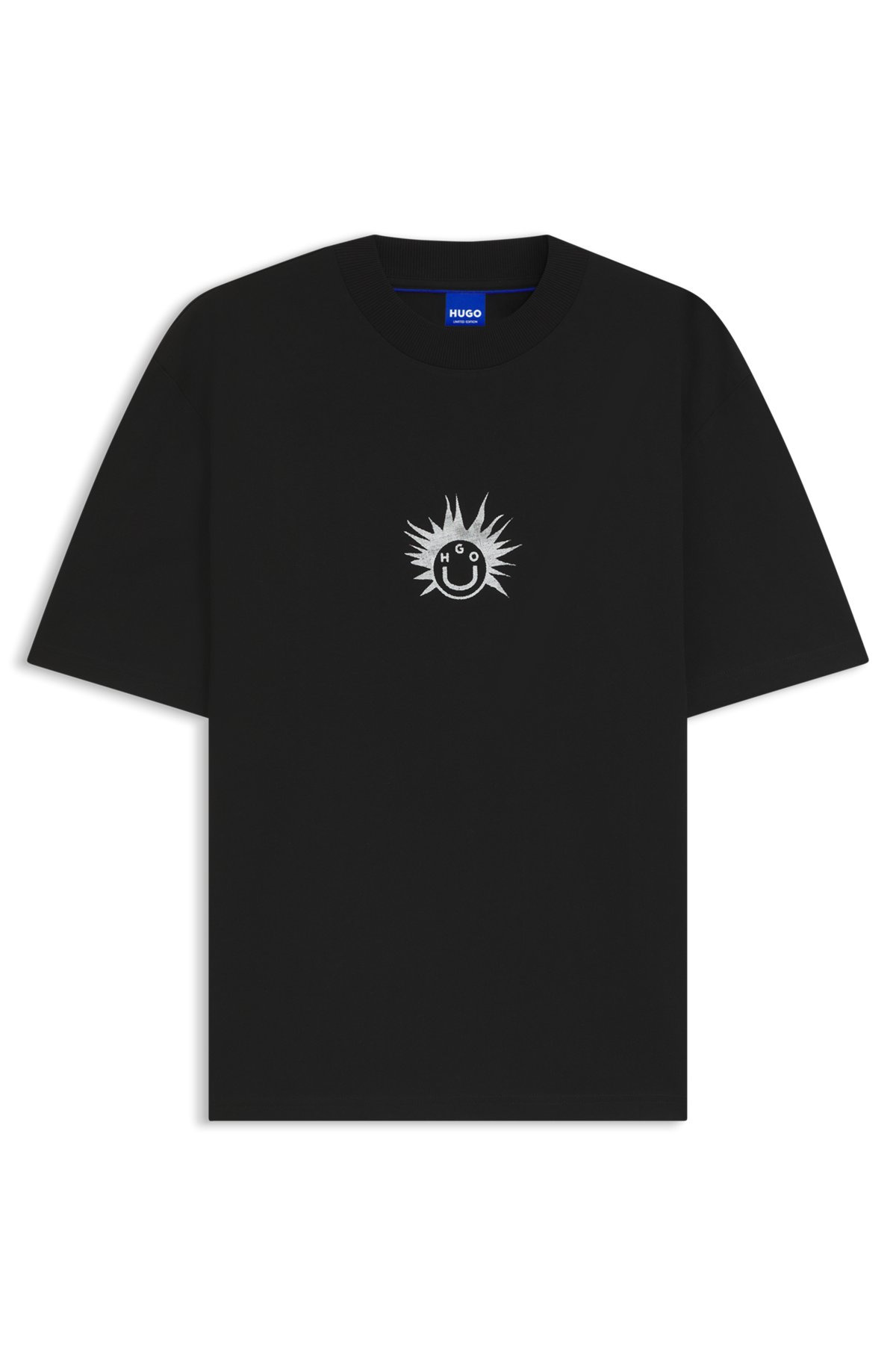 COTTON-JERSEY T-SHIRT WITH HAPPY HUGO ARTWORK - 1