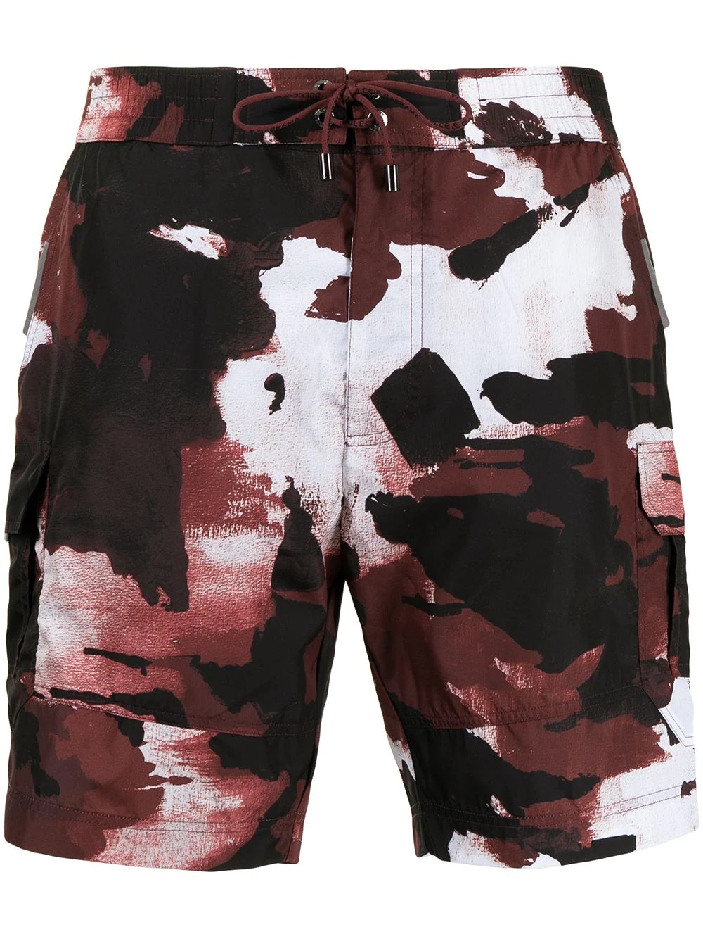 camouflage-print drawstring shorts - 1