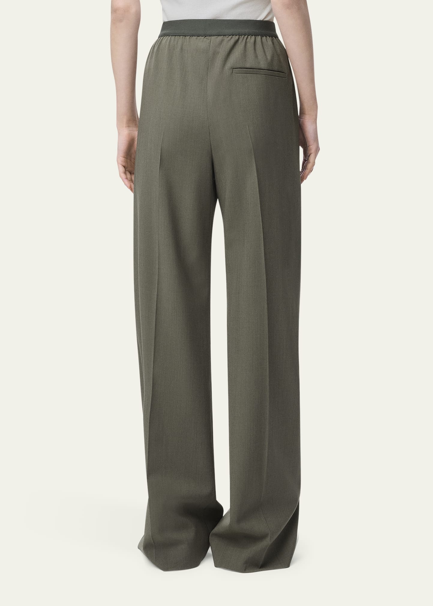 Logo Waistband Wide-Leg Trousers - 2