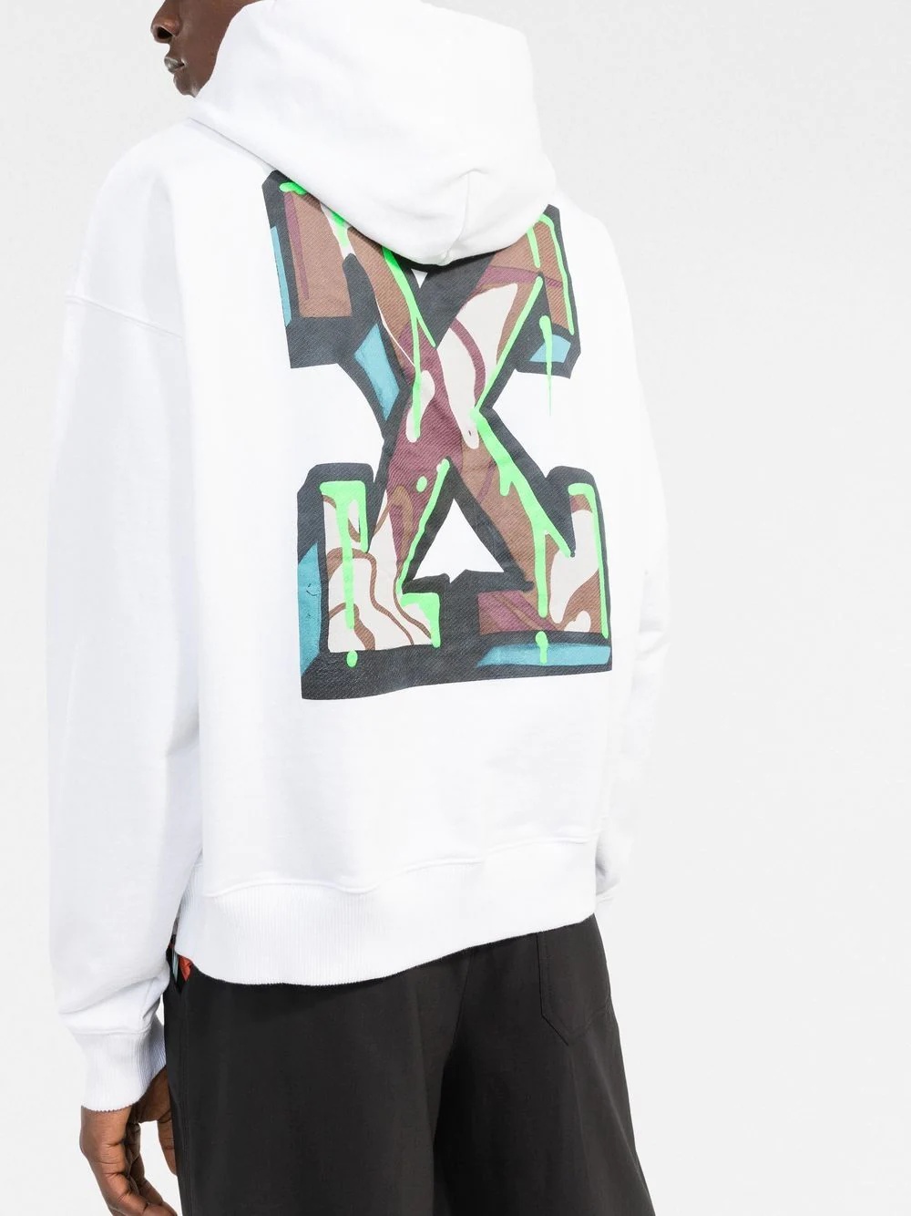 Arrows logo drawstring hoodie - 3