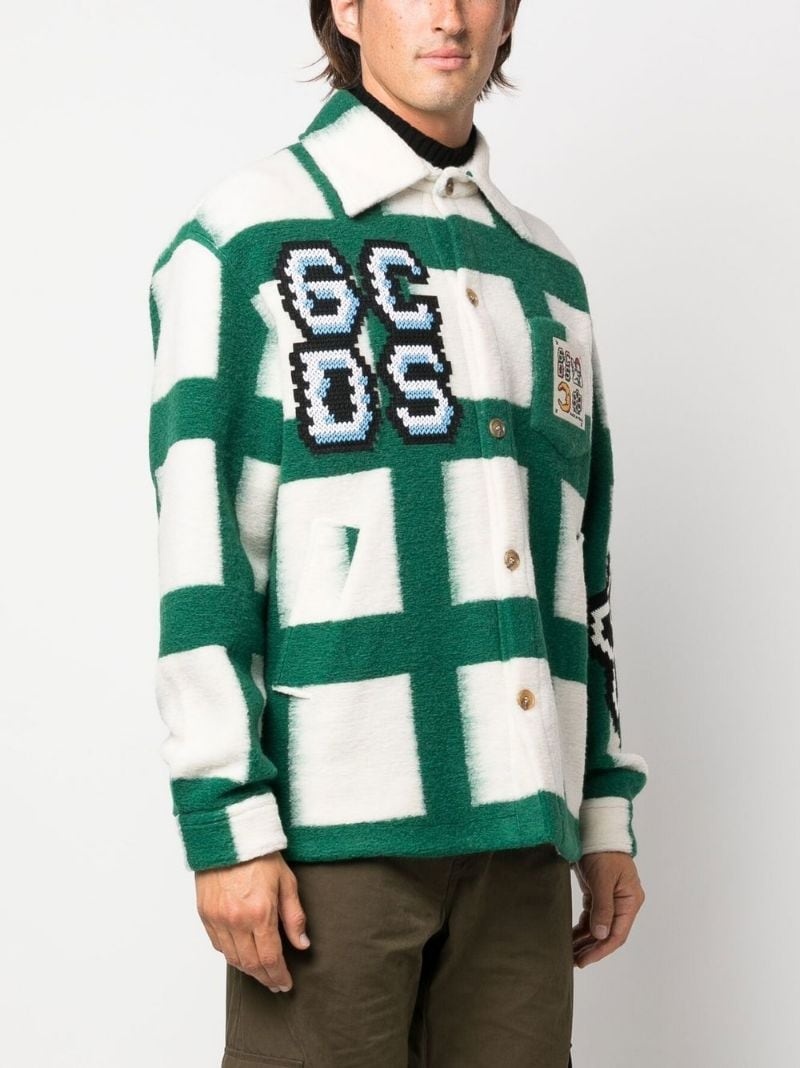 check patchwork shirt-jacket - 3