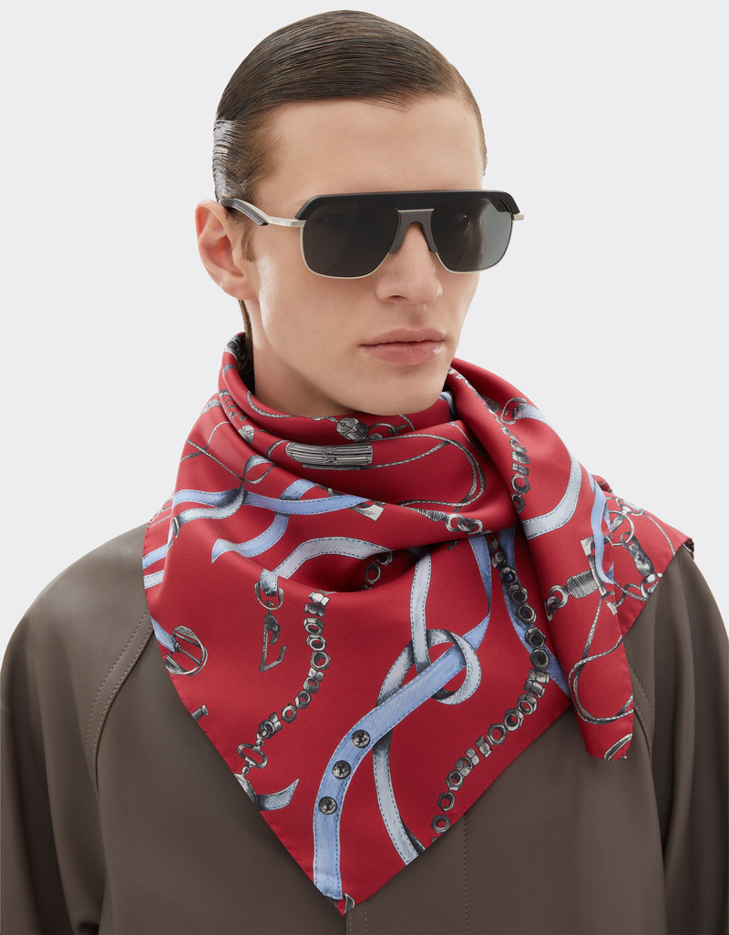 Ferrari Silk twill scarf with Ferrari Closet print outlook
