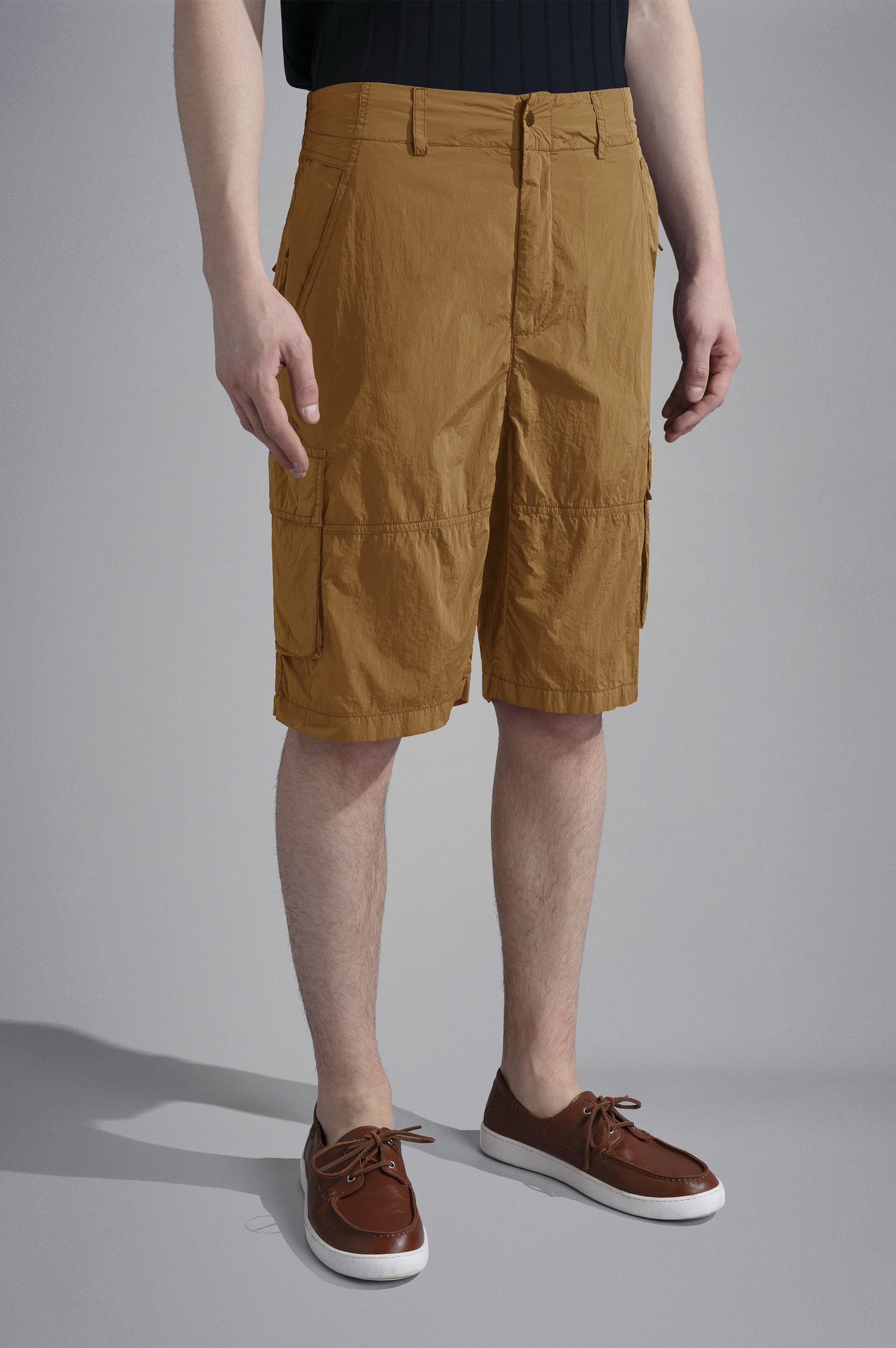 GARMENT DYED NYLON BERMUDA SHORTS - 6