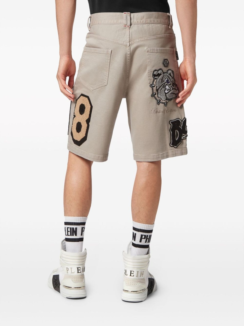 patch-detail denim shorts 4