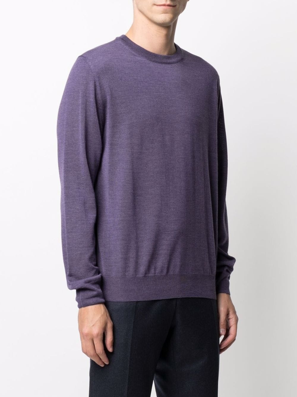 ribbed crew neck jumper - 3