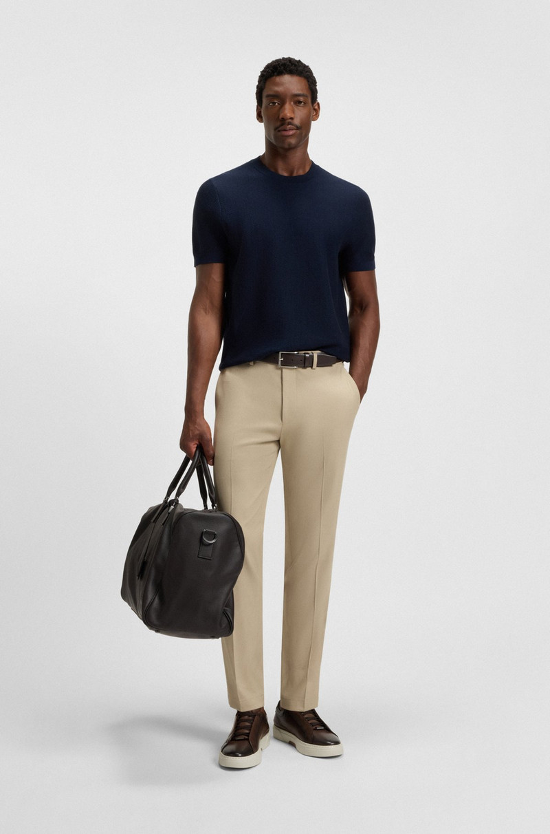 BOSS REGULAR-FIT SWEATER IN COTTON AND SILK outlook