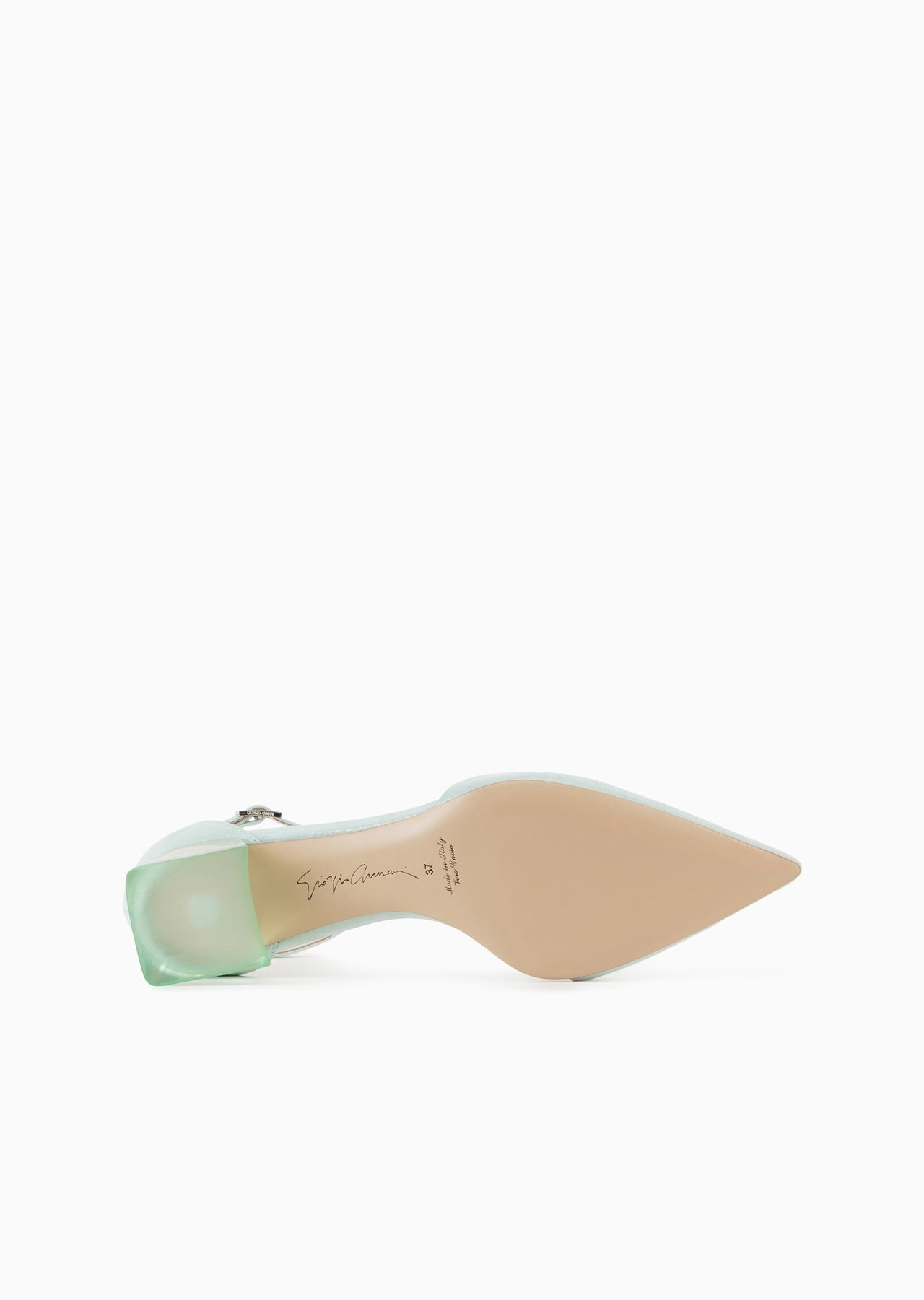 Laminated suede d'Orsay court shoes - 6