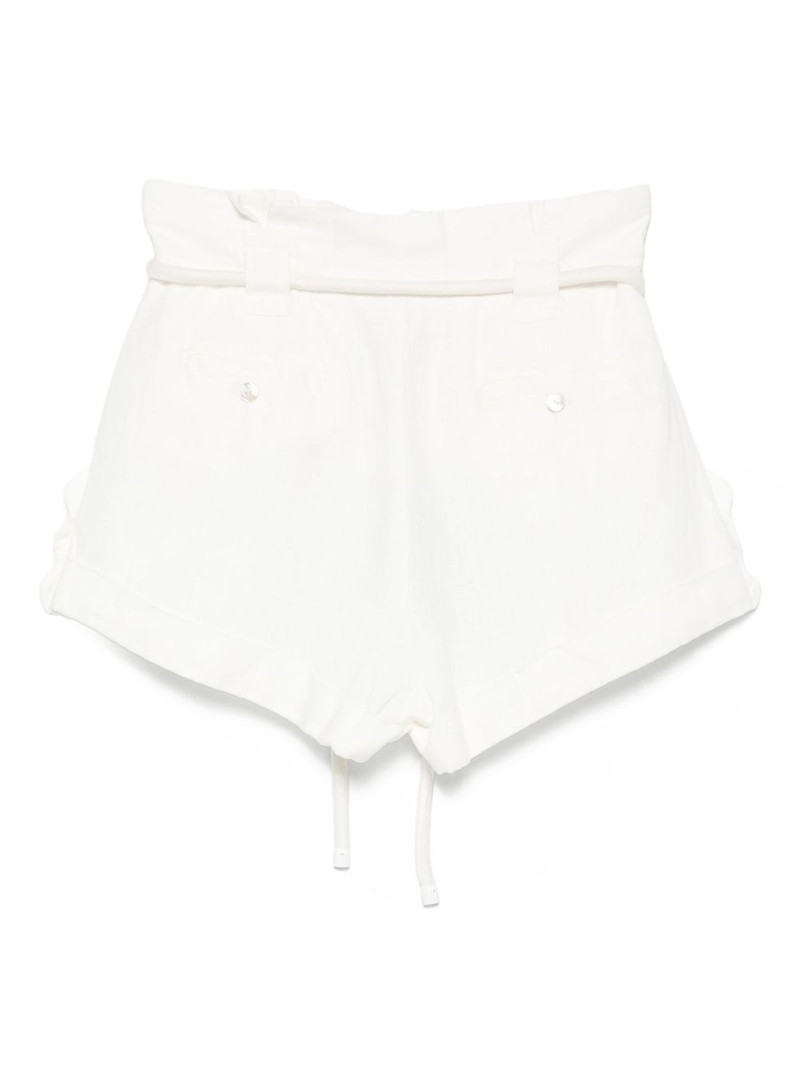 FARM RIO belted linen shorts outlook