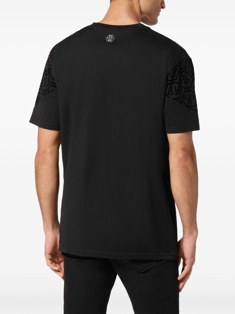 logo-panel cotton t-shirt 4