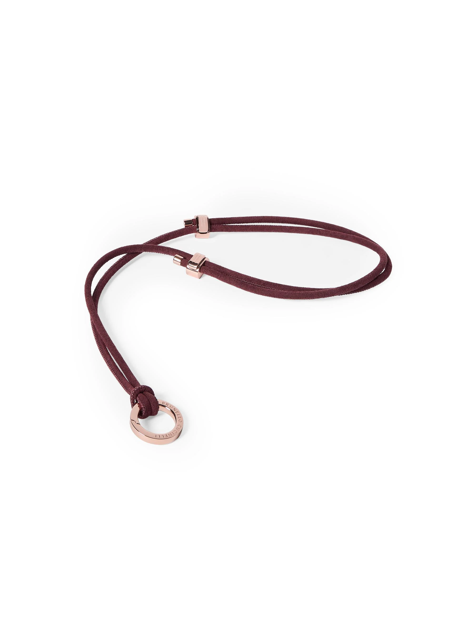 Women's Alcantara Glasses Cord with Monili - Burgundy - 1