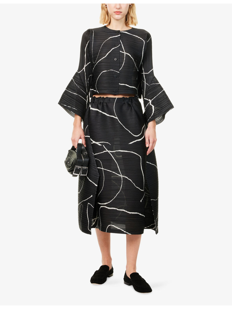 Pleats Please Issey Miyake Pause Plisse Knitted Midi Skirt outlook