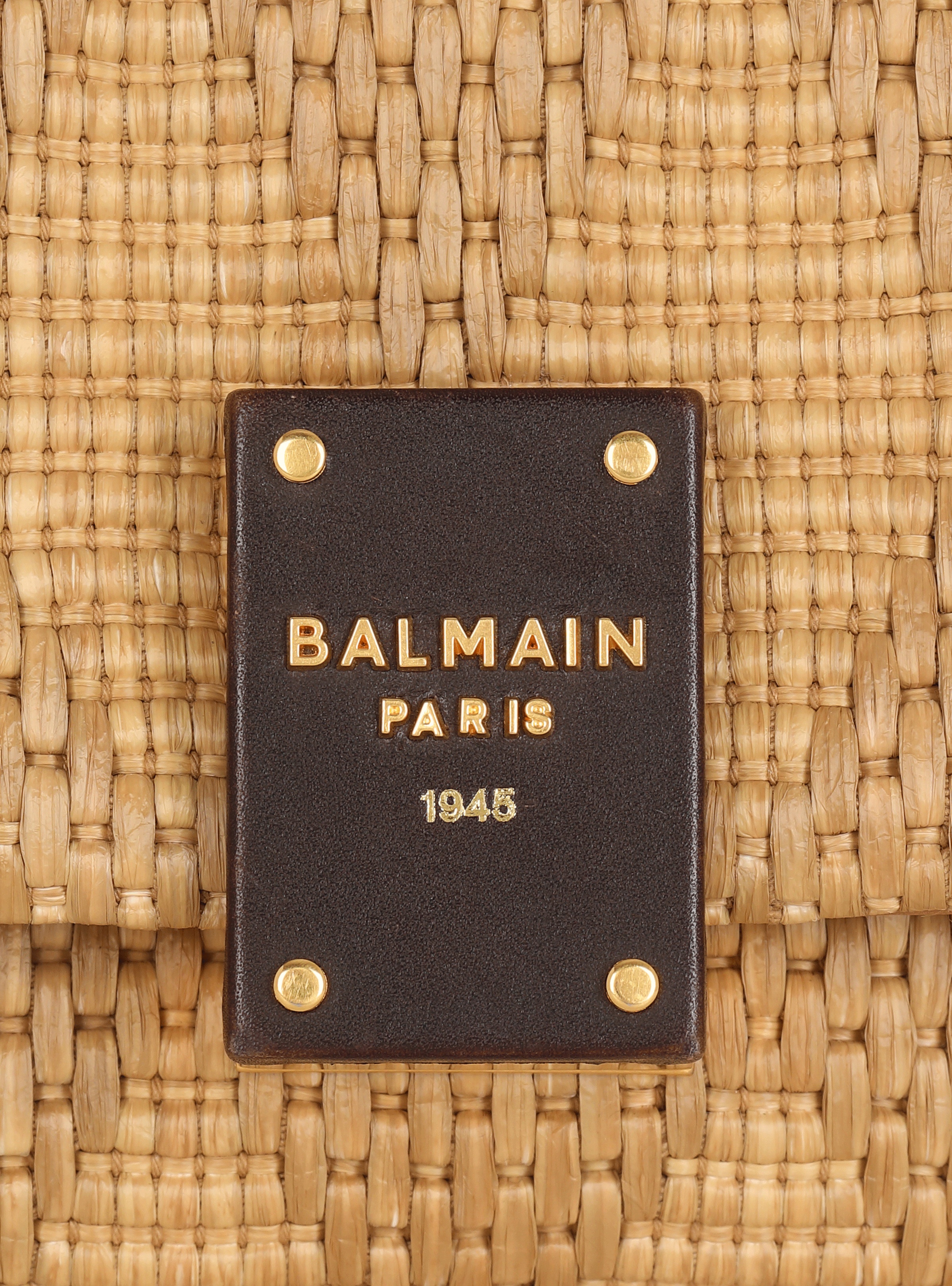 1945 Soft small bag in leather and raffia - 7