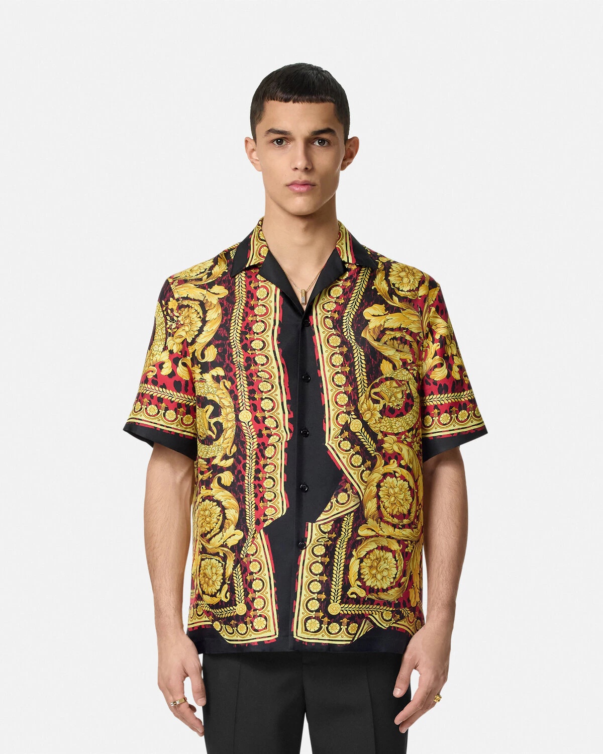 Wild Barocco Illusion Silk Shirt - 4