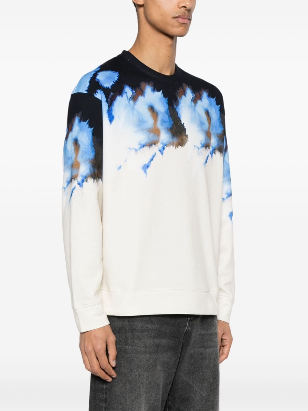 logo-patch cotton sweatshirt - 3
