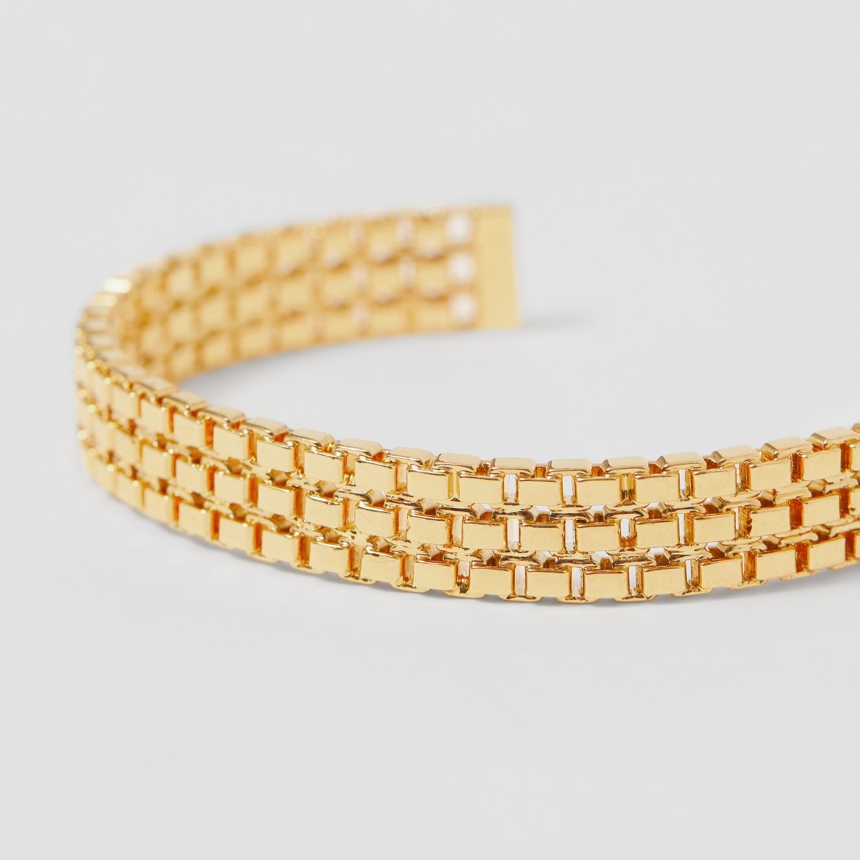 Gold-plated Chain-link Cuff - 2
