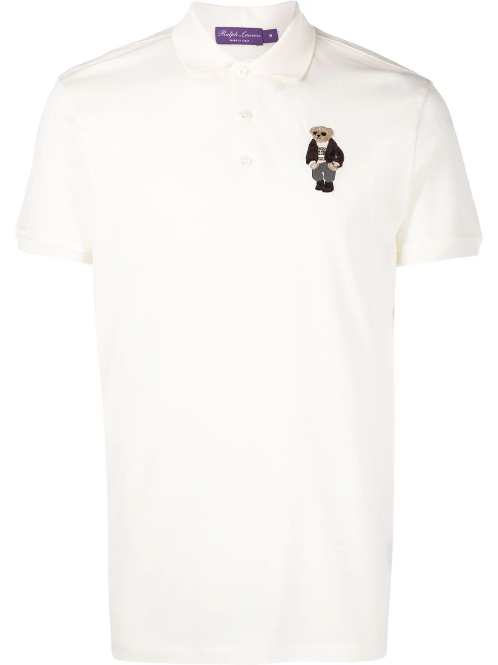 logo-embroidered cotton polo shirt - 1