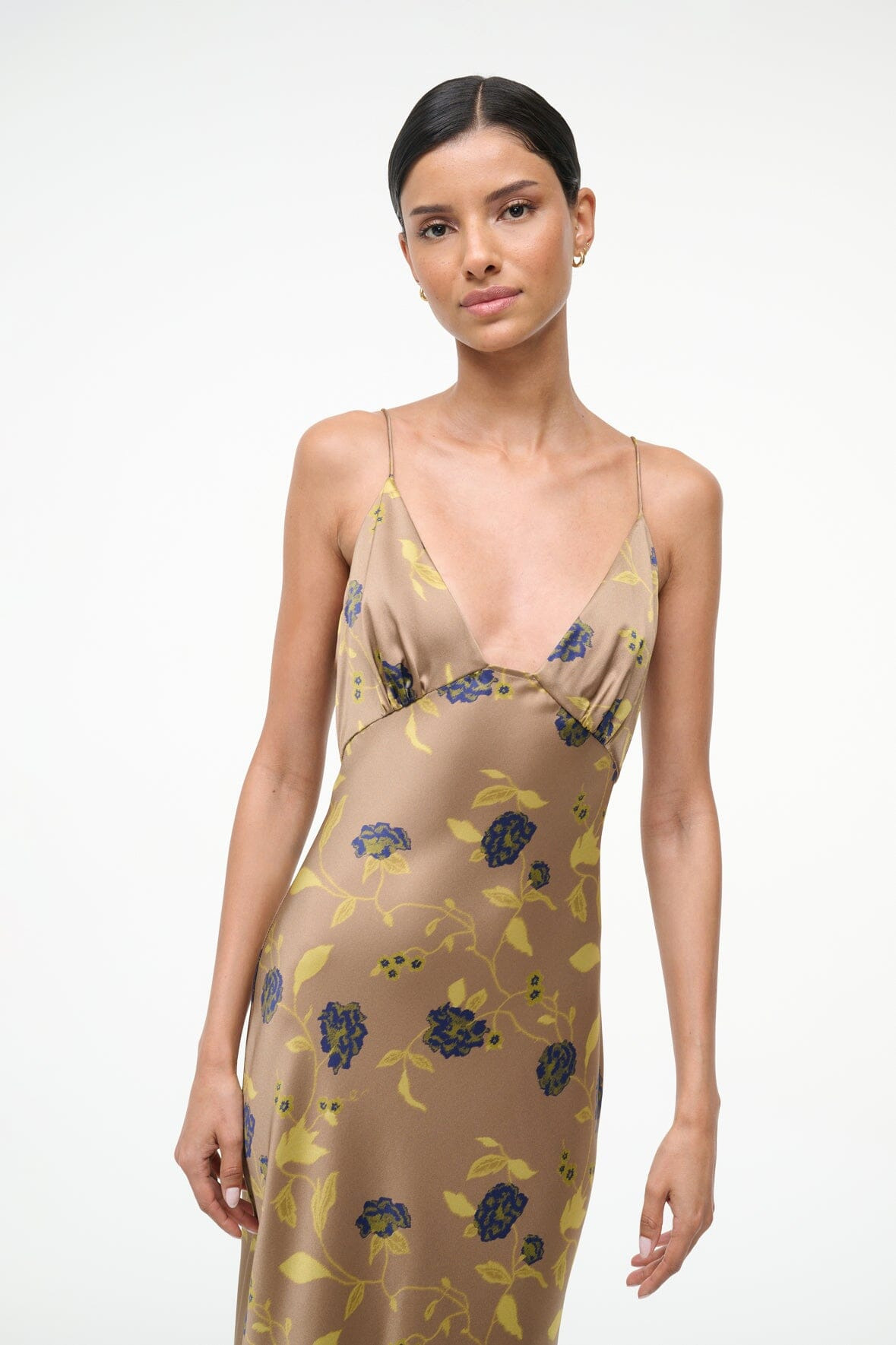 STAUD HANK SILK DRESS VINTAGE FLORAL - 3