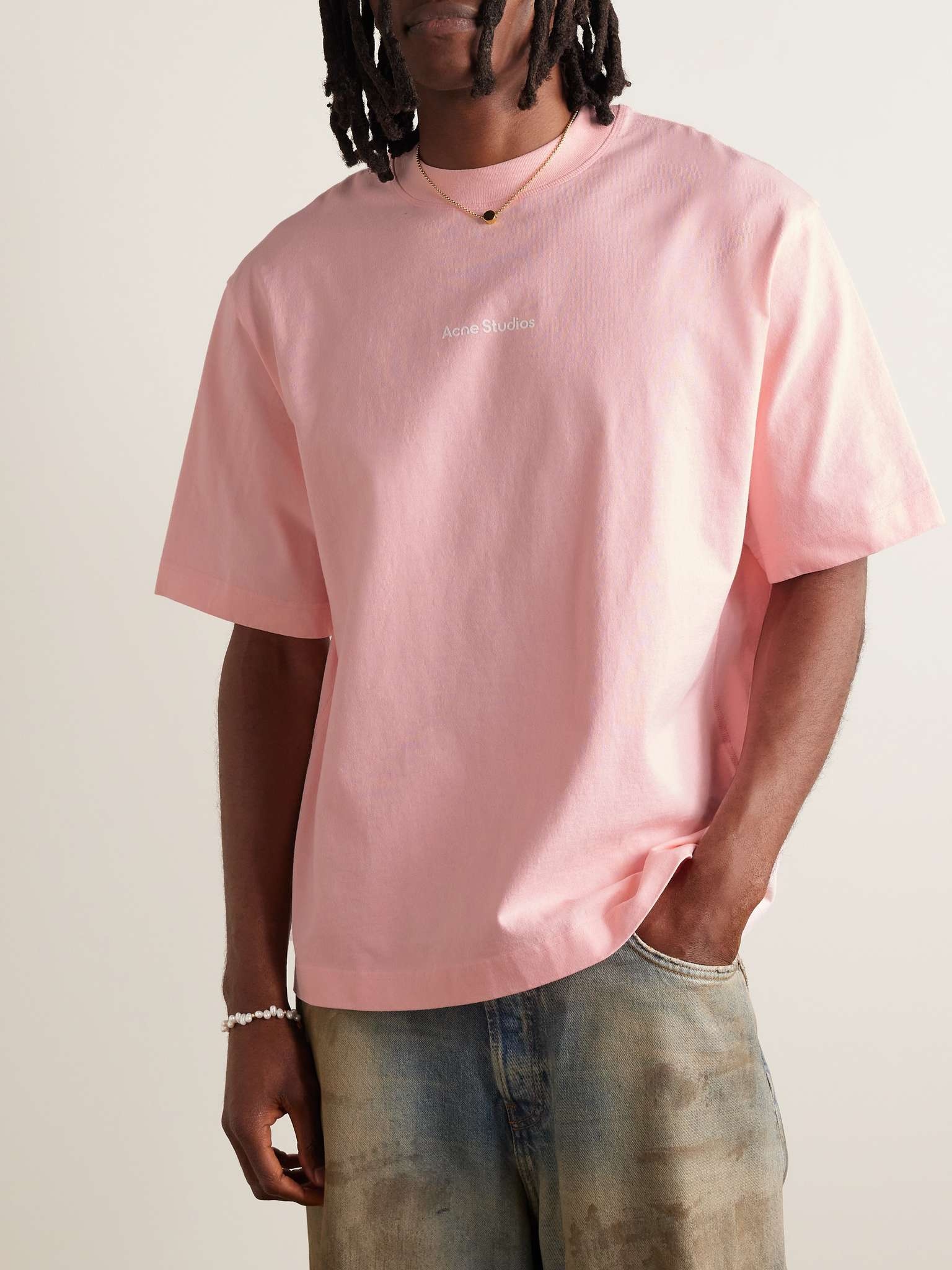 Extorr Logo-Flocked Garment-Dyed Cotton-Jersey T-Shirt - 3