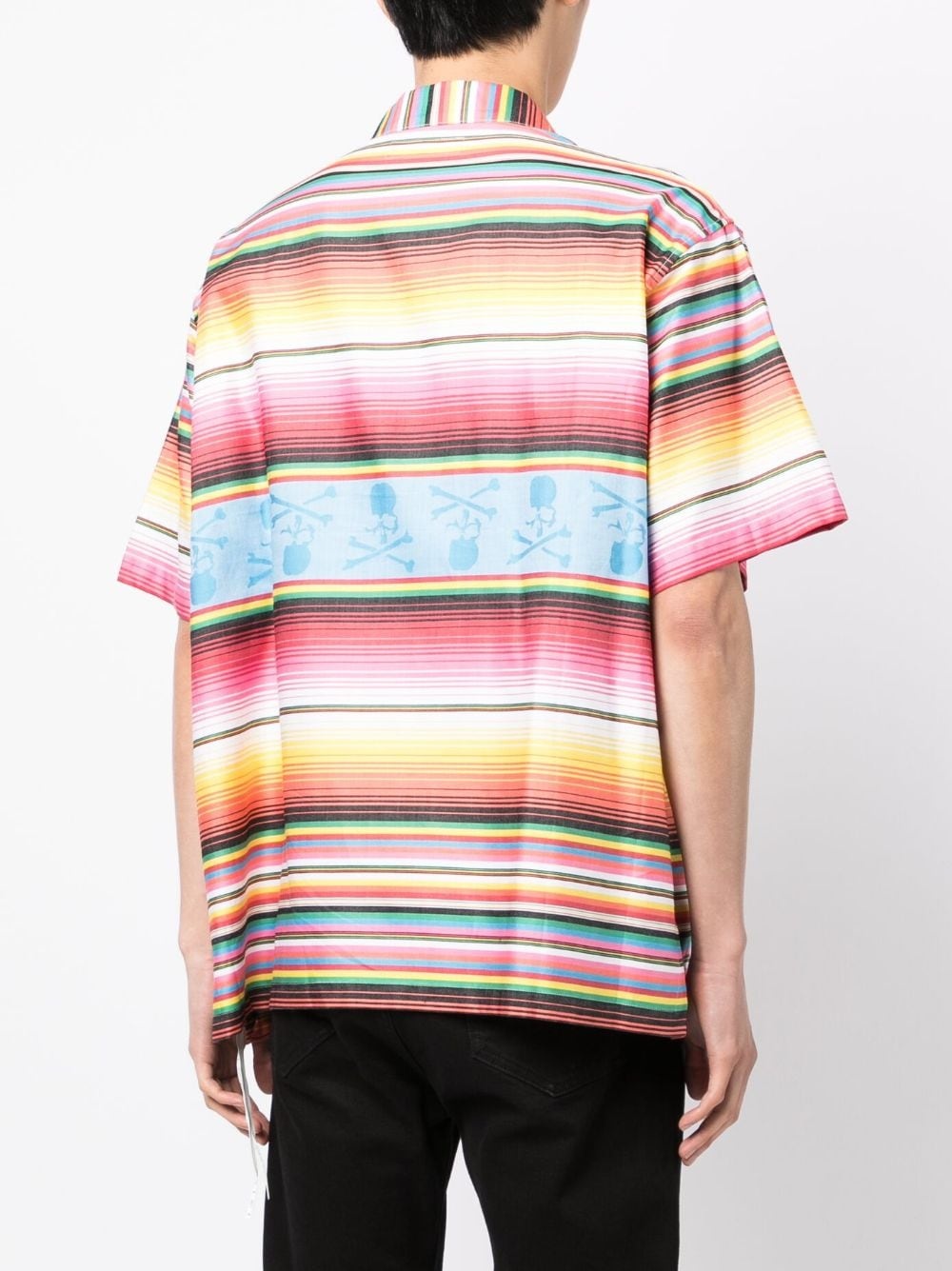 skull-print striped shirt - 4