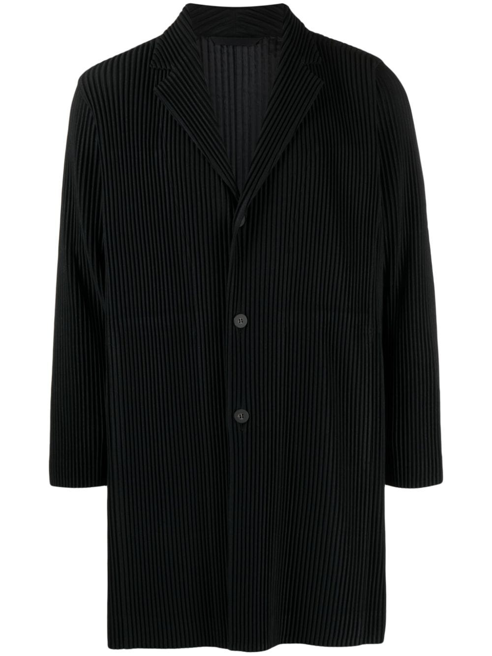fully-pleated plissÃ© long coat - 1