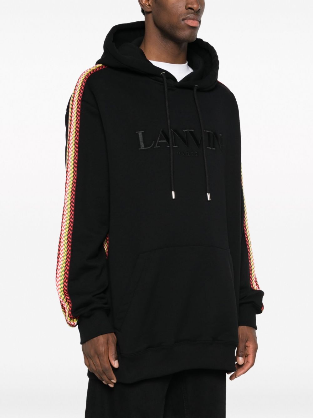 Curb-lace cotton hoodie - 3