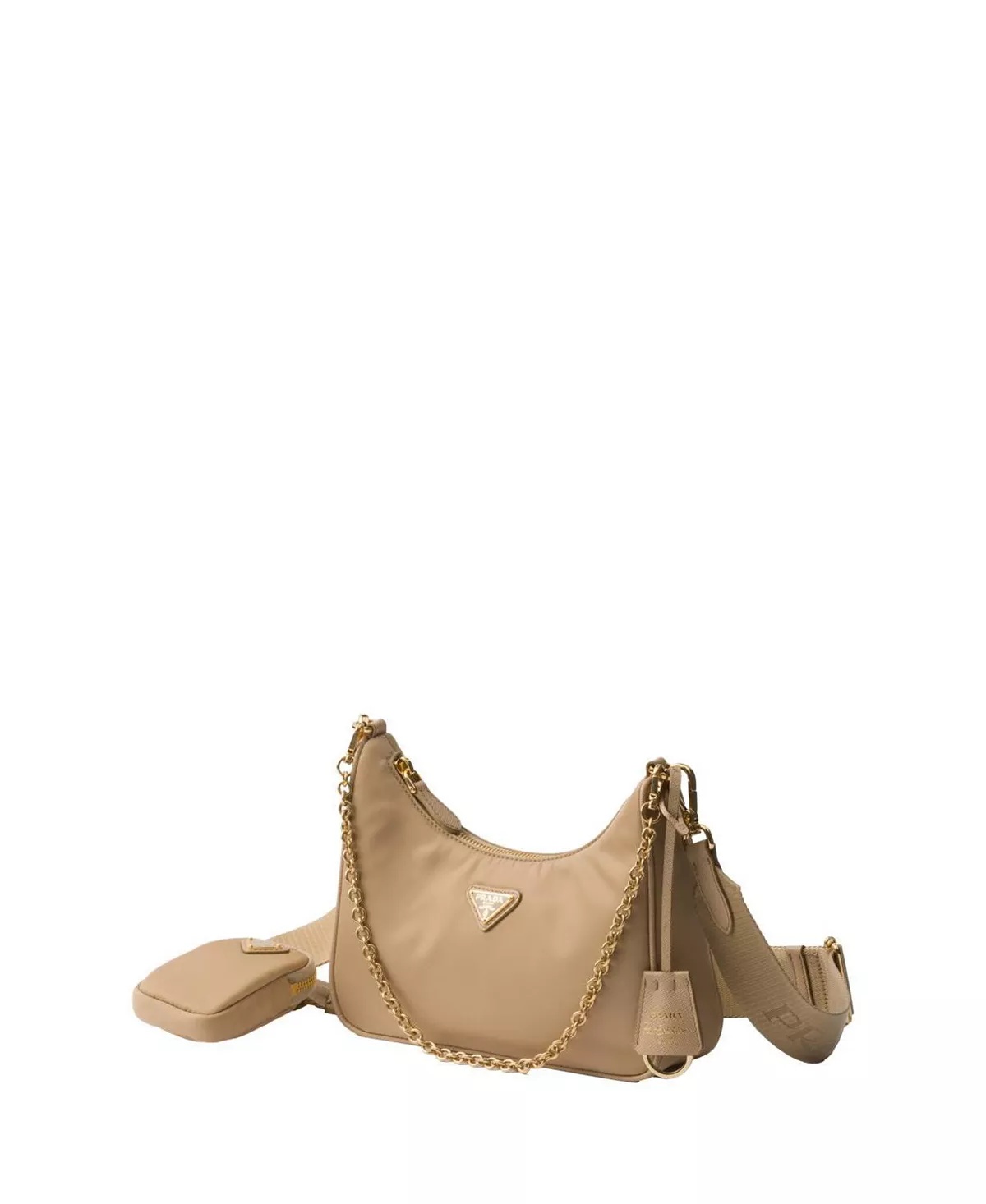 Re-Edition 2005 Re-Nylon Bag with Saffiano Mini Bag - 3