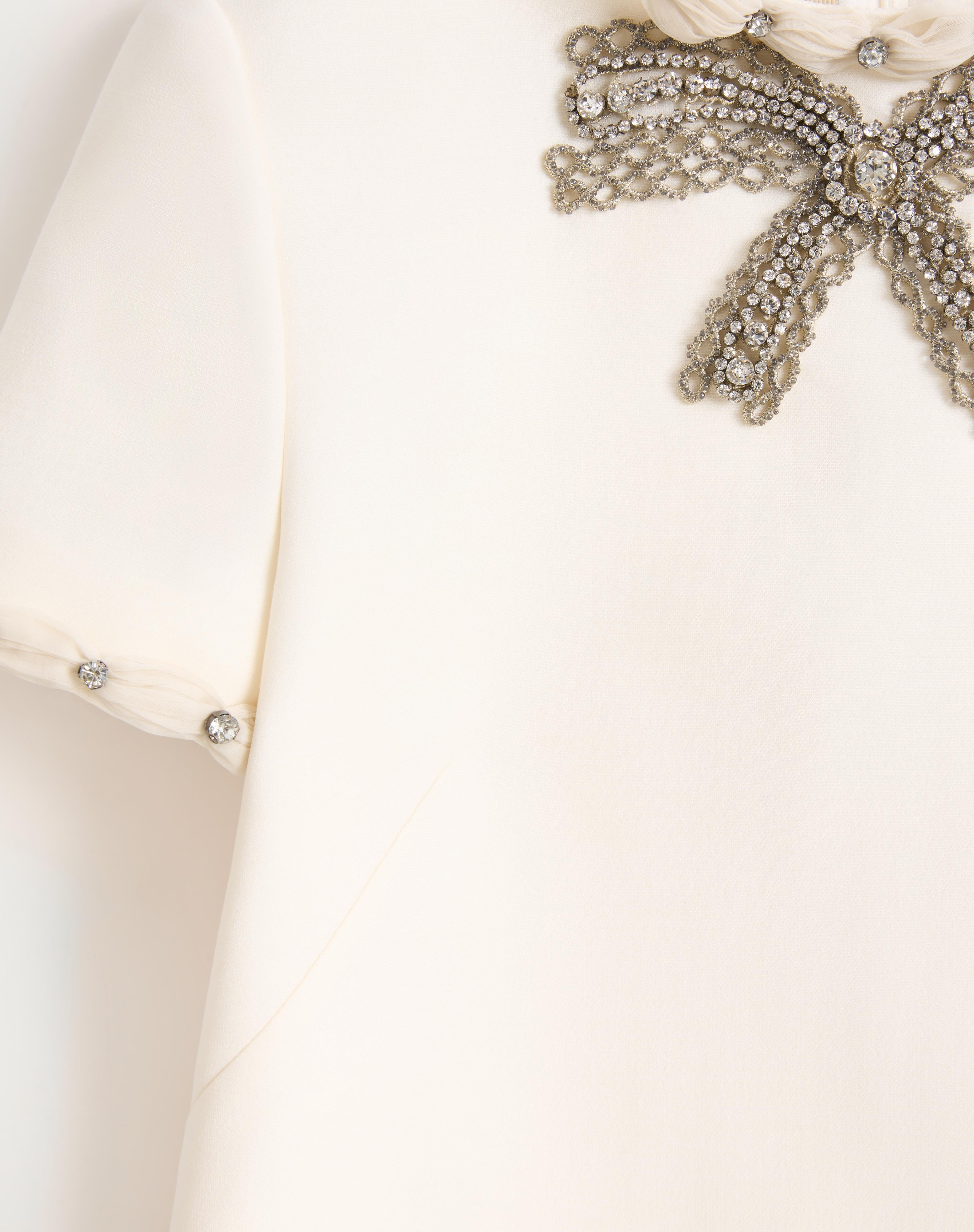 EMBROIDERED CREPE COUTURE SHORT DRESS - 8