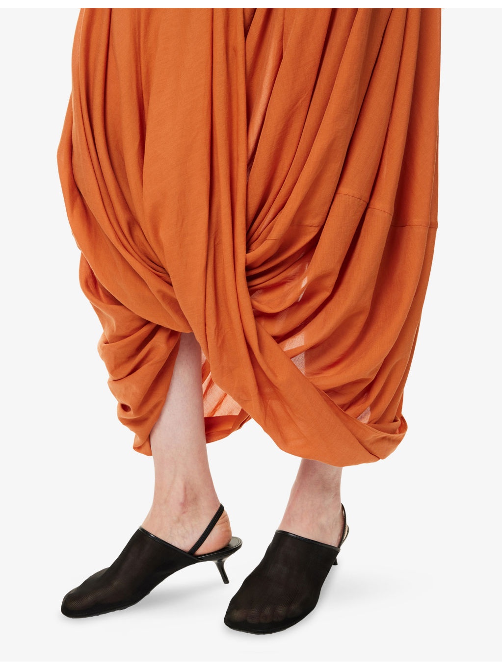 Cocoon Draped Woven Tank Dress - 5