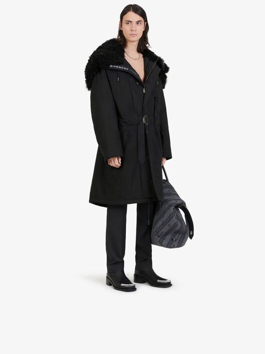 HOODED PARKA IN SHEEP LINING - 3