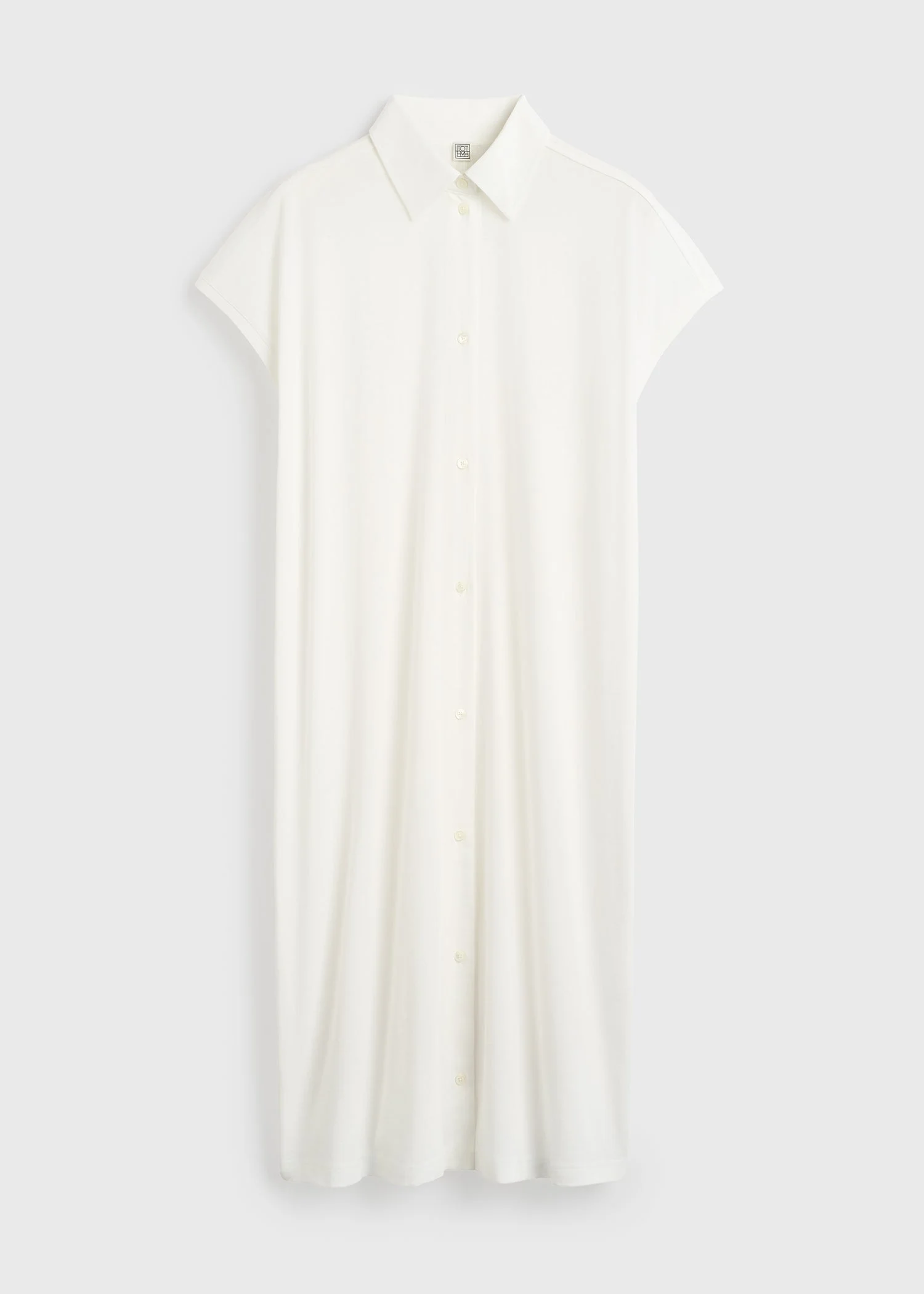 Jersey shirtdress off-white - 1