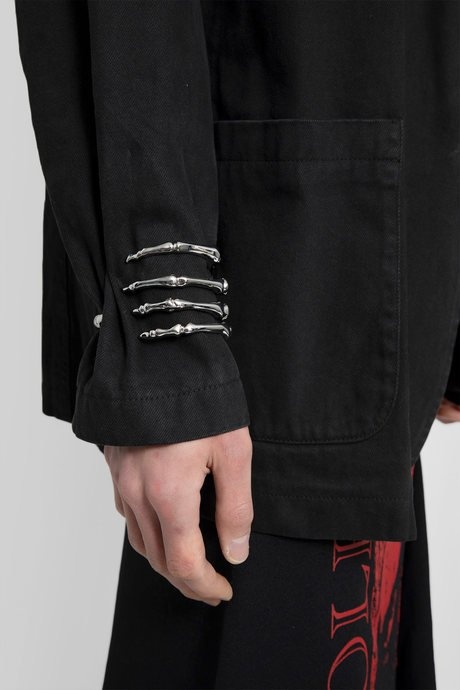 Raf simons men's black skeleton bracelet - 5