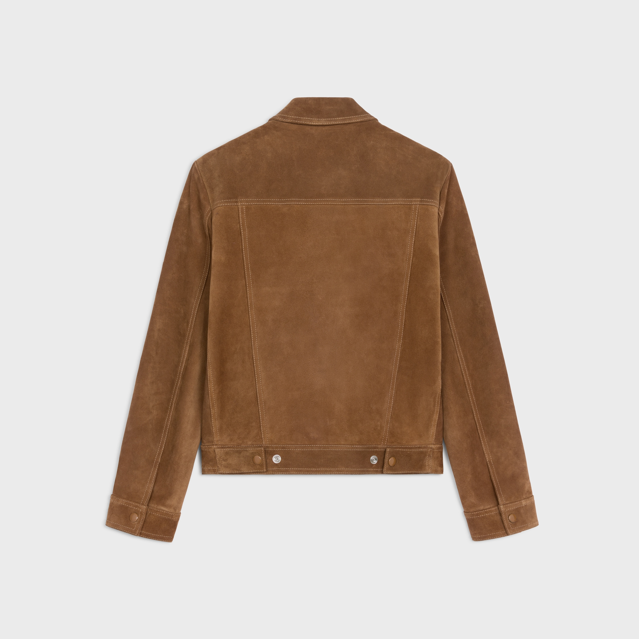 trucker jacket in split calfskin - 2