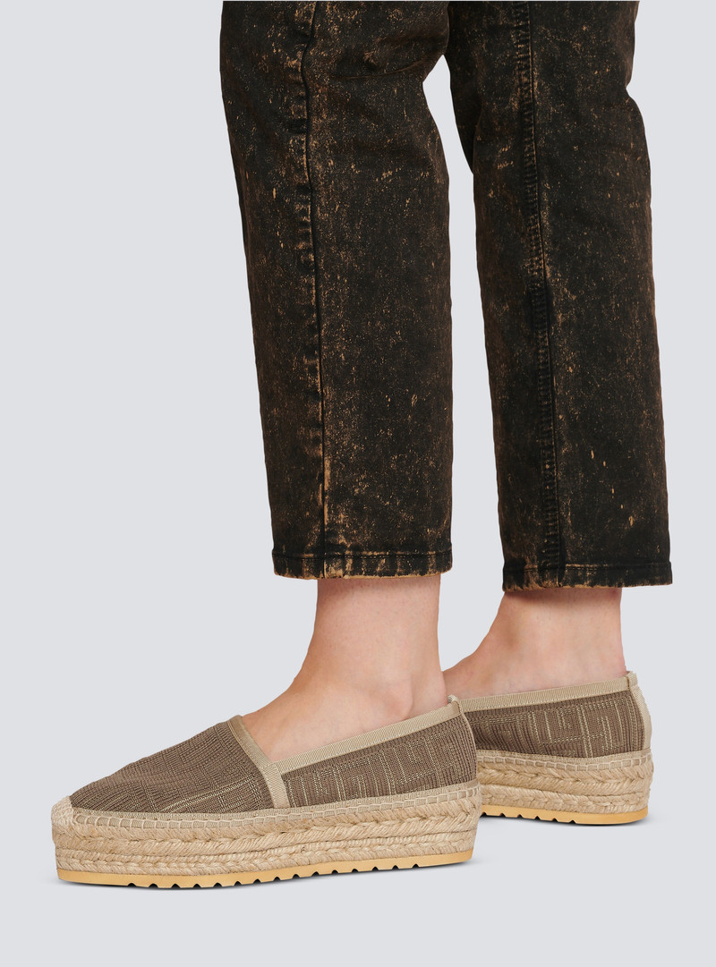 Balmain Alex monogram knit espadrilles outlook